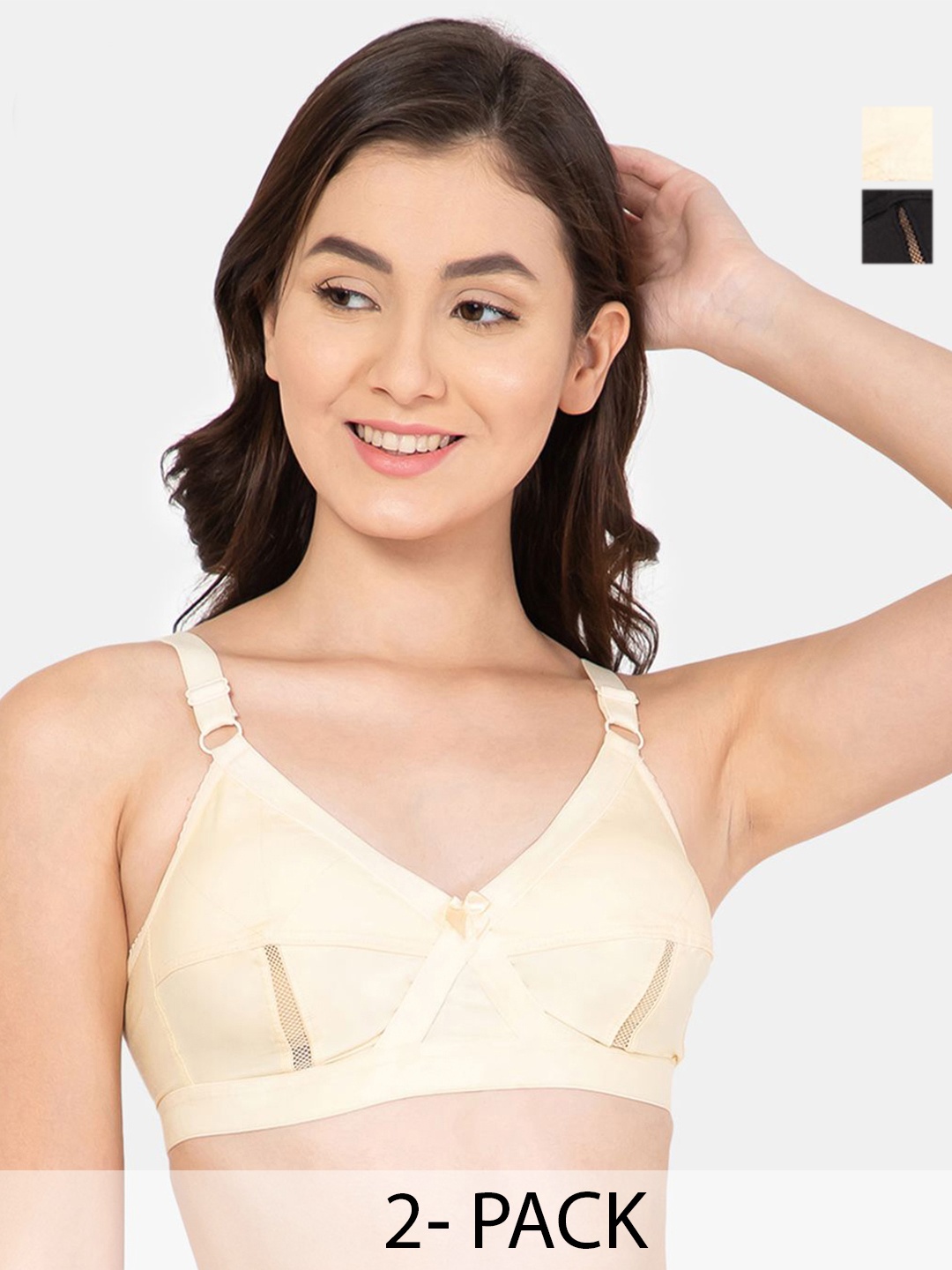 

Lady Lyka cotton Medium Coverage bra, Black