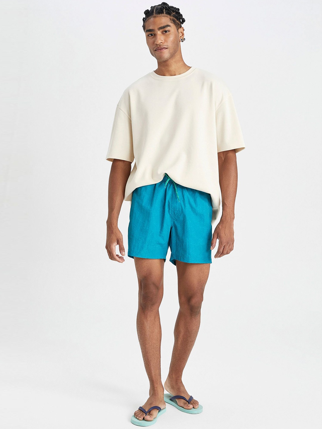 

DeFacto Mid-Rise Swim Shorts, Blue