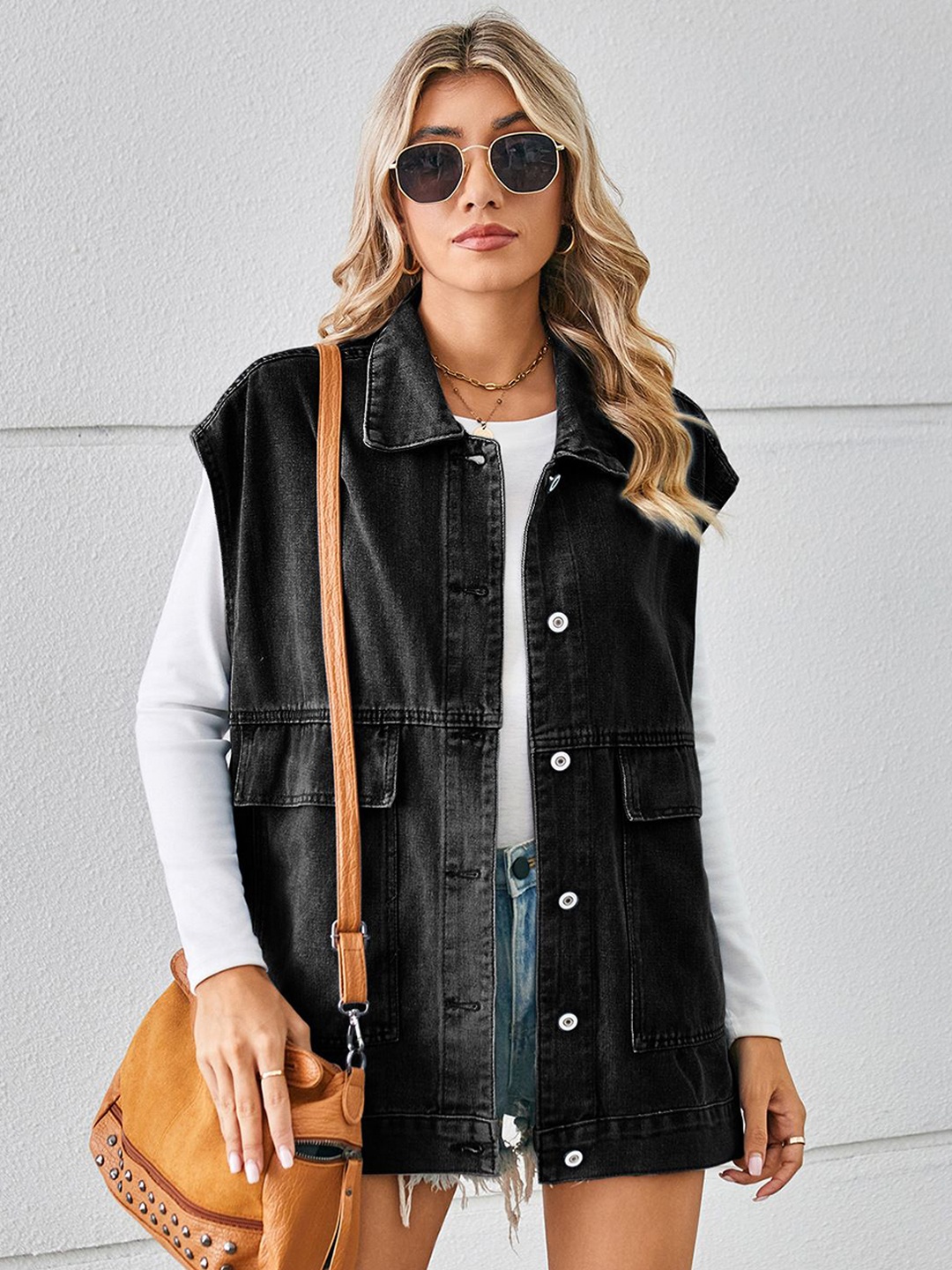 

StyleCast Women Longline Tailored Jacket, Black