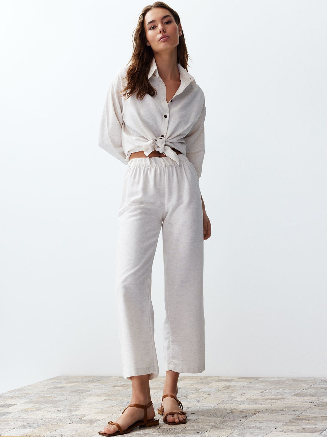 

Trendyol Shirt With Trouser, White