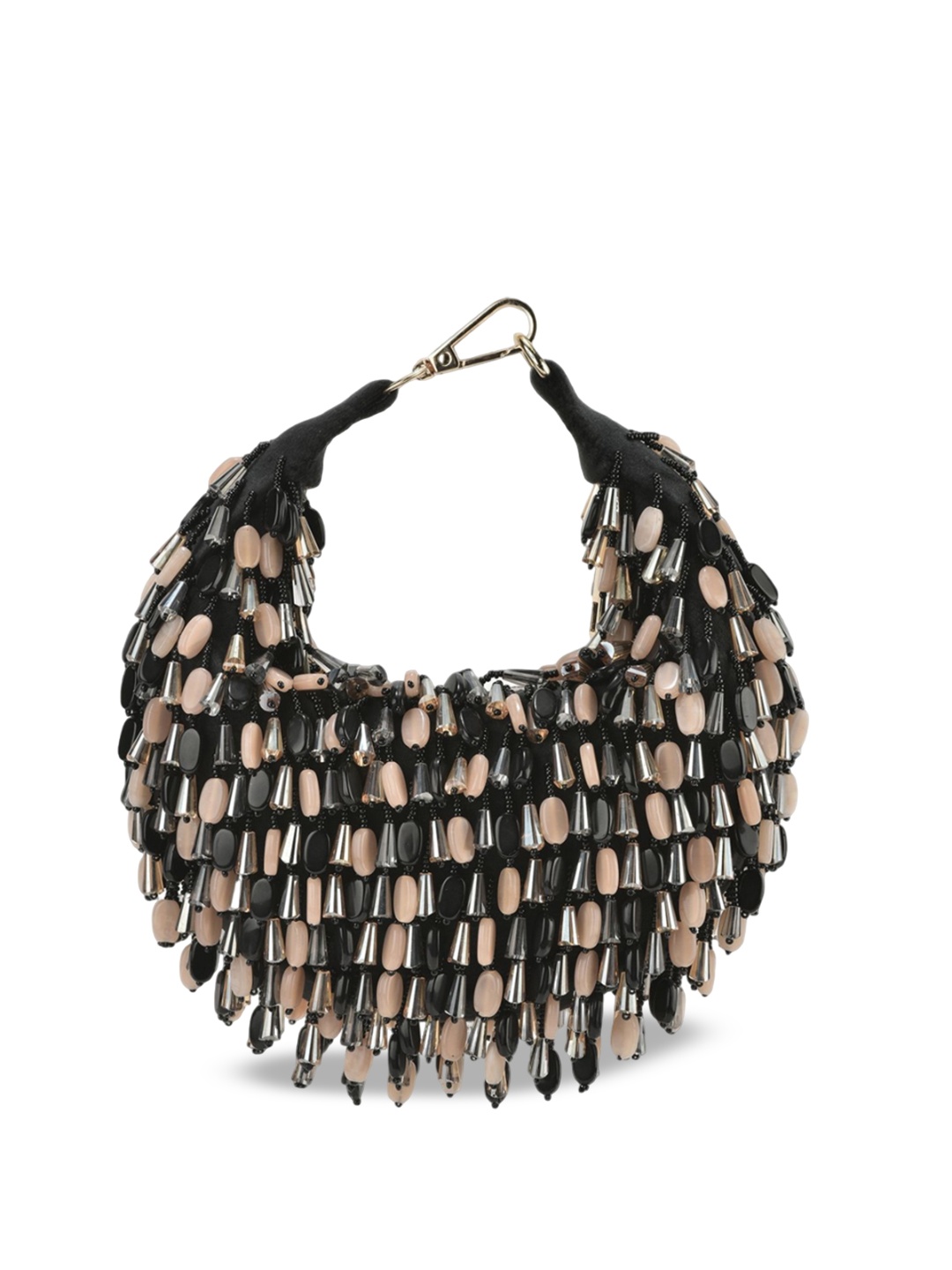 

Forever Noor Textured Suede Structured Sling Bag, Black