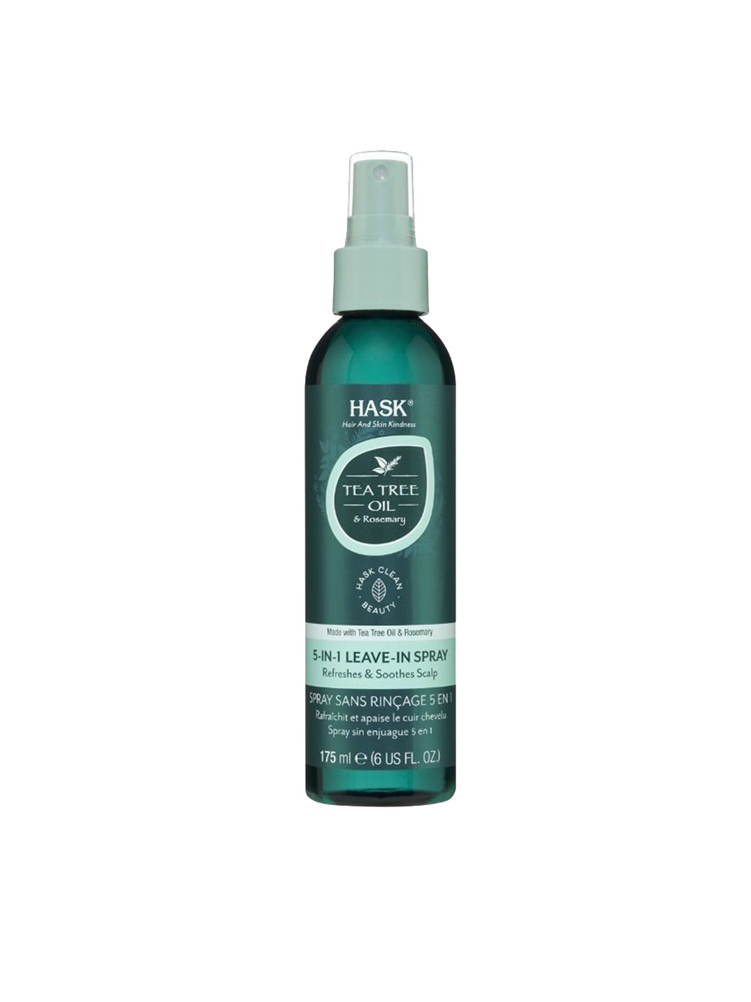 

HASK Tea Tree & Rosemary 5 In 1 Leave-In Spray - 175ml, Green