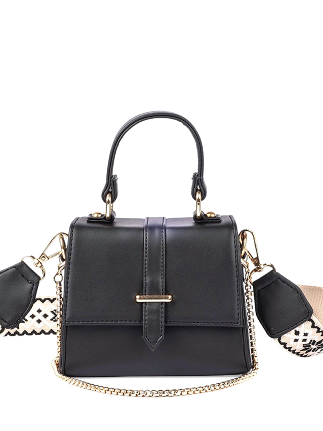 

Strokes by Namrata Mehta PU Sling Bag, Black