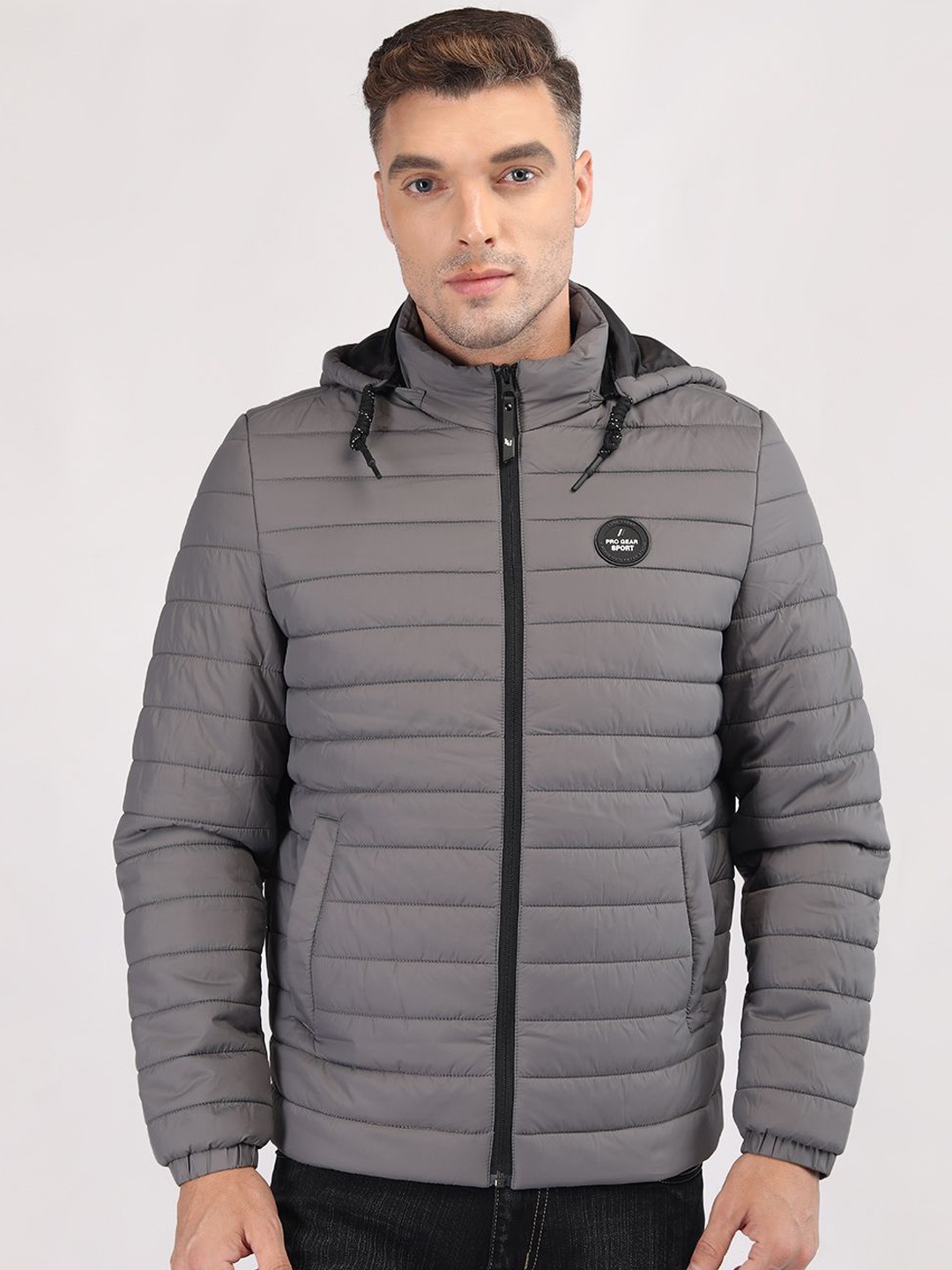 

LURE URBAN Men Camouflage Outdoor Puffer Jacket, Grey