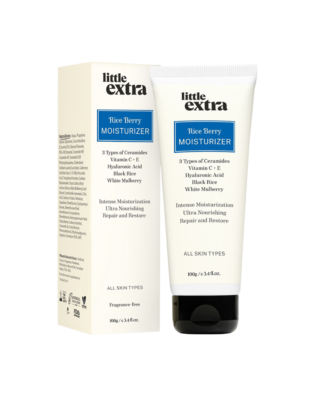 

Little Extra Rice Berry Lightweight & Non-Sticky Face Moisturizer For Glowing Skin - 100g, White