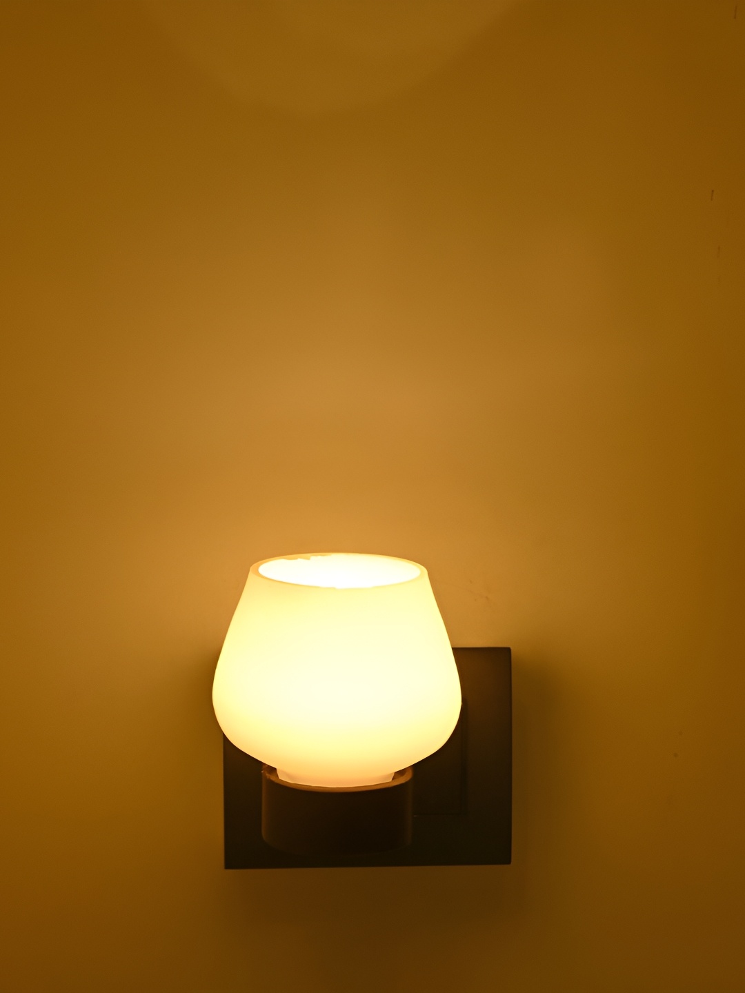 

Afast White & Brown Glass Contemporary Cylindrical Shaped Wall Lamp