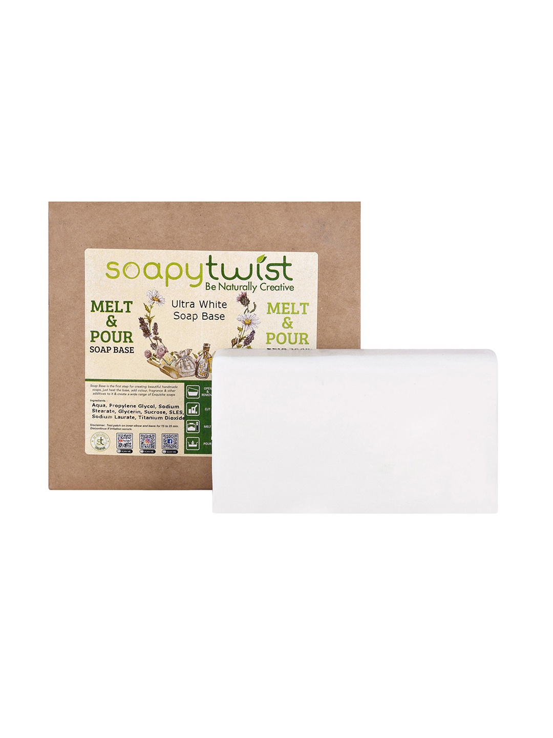 

Soapy Twist Ultra White Melt & Pour Soap Base - 1 KG