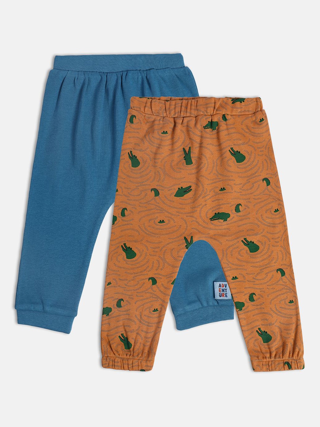 

MINI KLUB Boys Printed Joggers Trousers, Brown