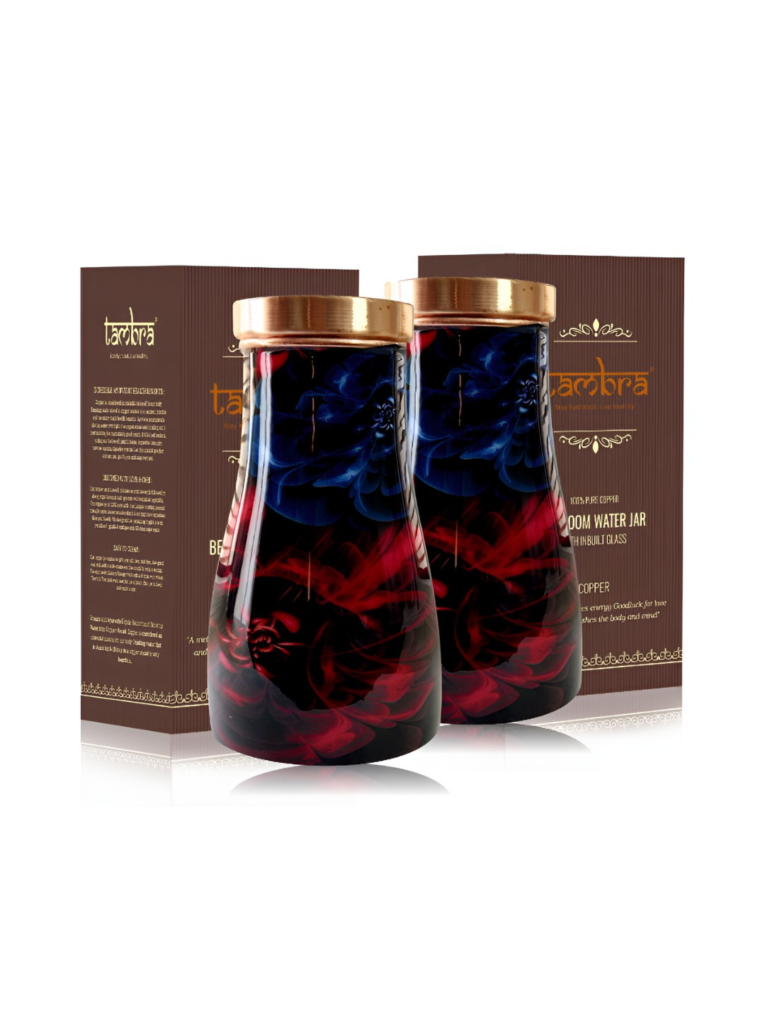 

Tambra Red & Blue 2 Pieces Abstract Printed Water Bottles 1200 ML