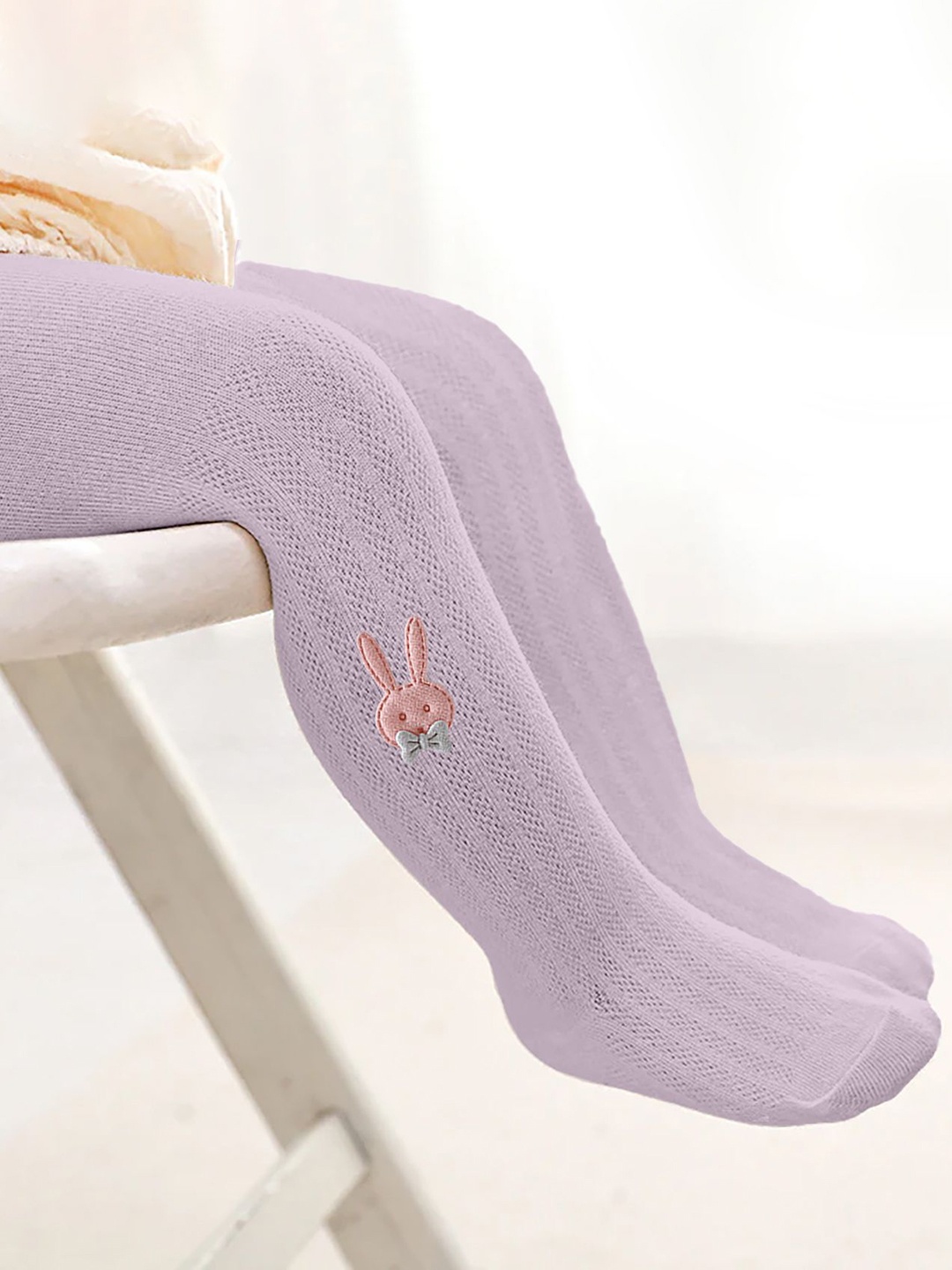 

SYGA Girls Rabbit Design Cotton Opaque Stockings, Purple