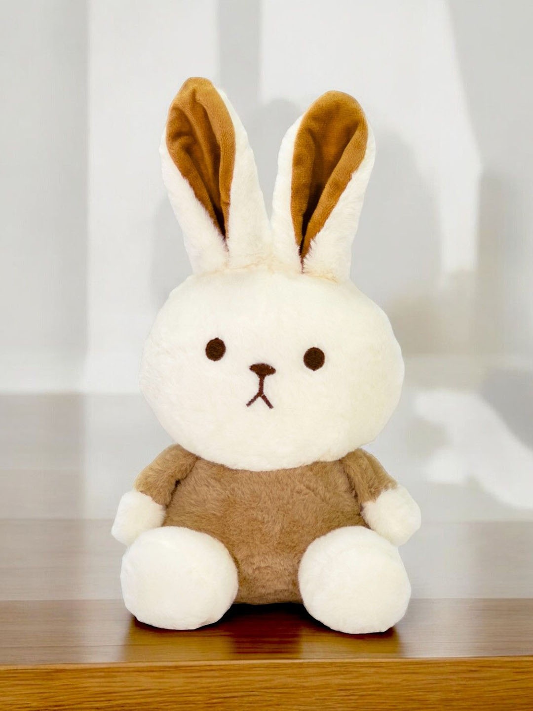 

LITTLE GINNIE Kids Pure Cotton Soft & Cushy Rabbit Soft Toy, Brown