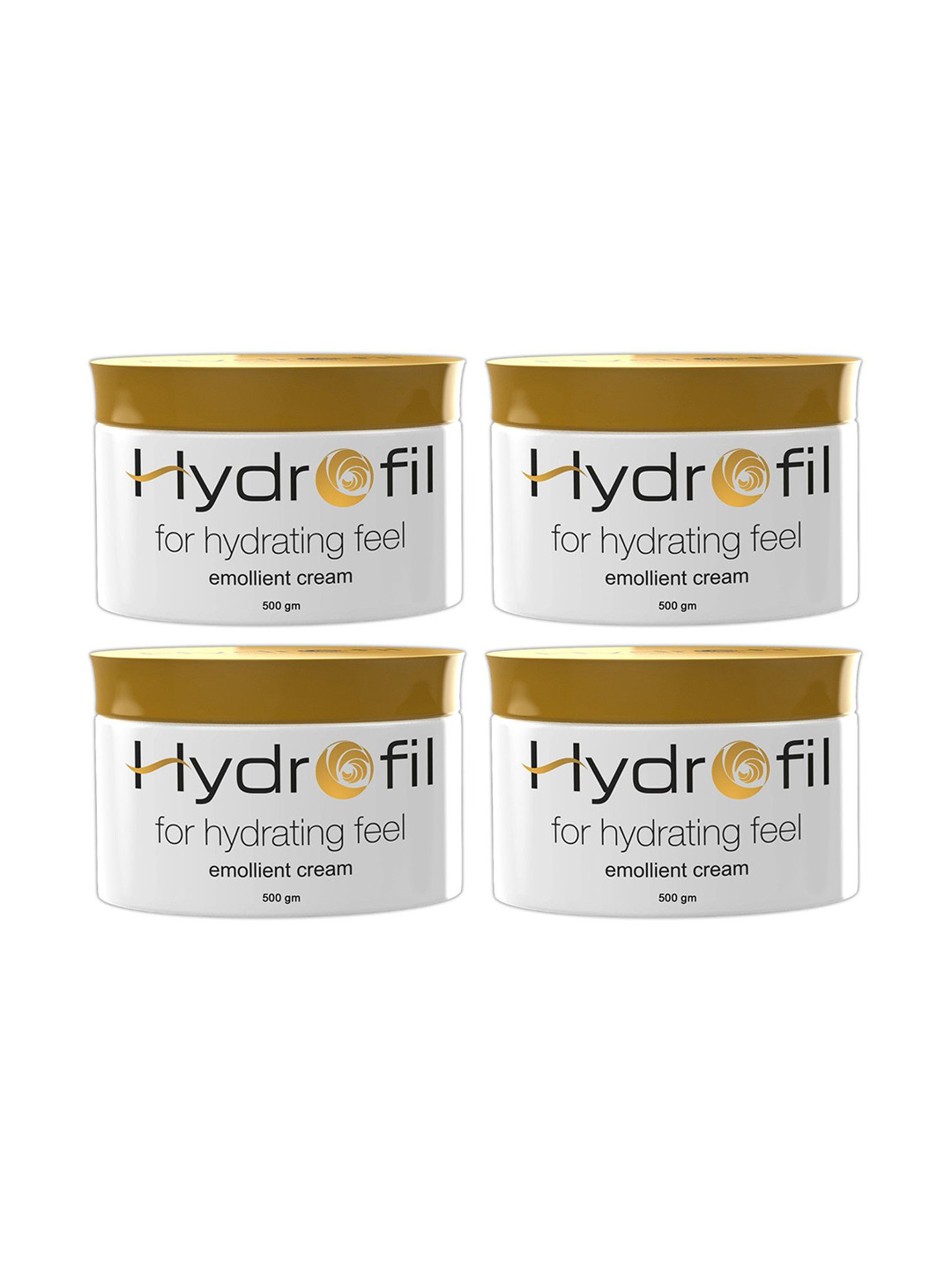 

HYDROFIL Set Of 4 Moisturizing Emollient Cream For Hydrating Feel- 500g Each, White
