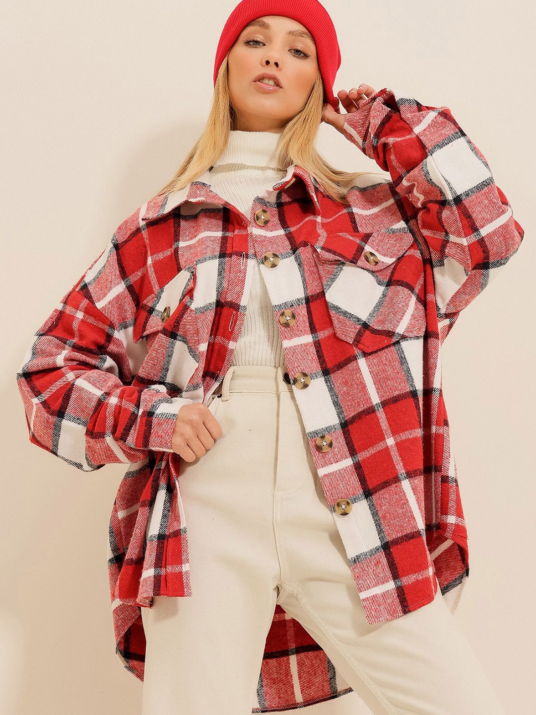 

Trend Alacati stili Women Opaque Checked Casual Shirt, Na