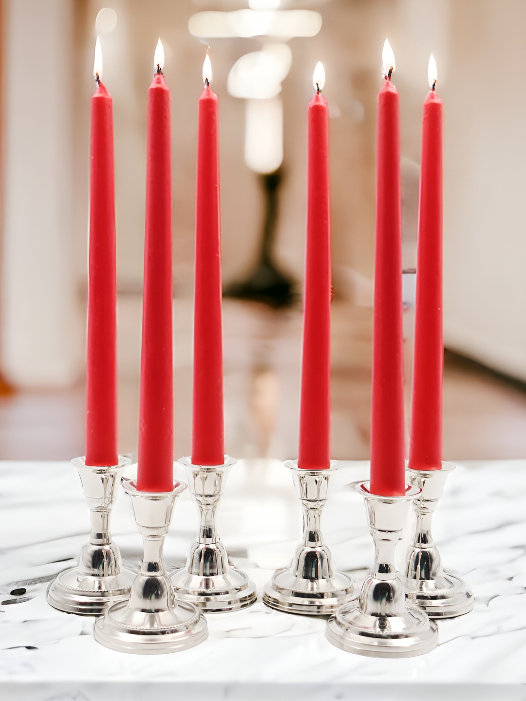 

HOSLEY Red 6 Pieces Pillar Candle