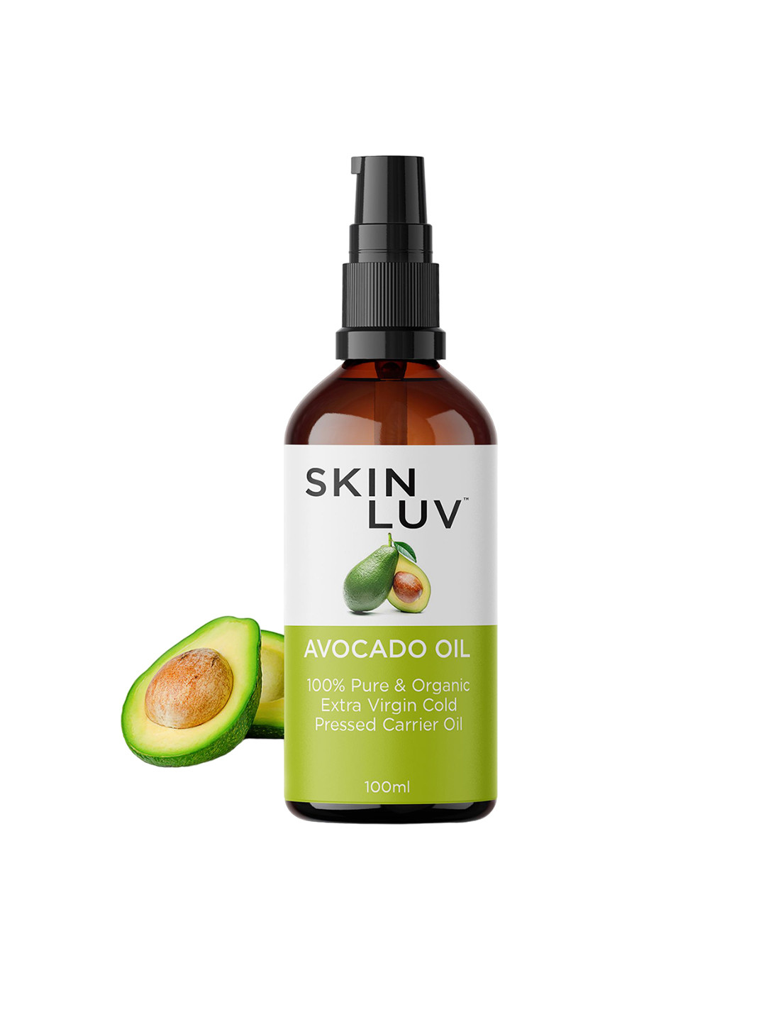 

SKINLUV Pure Organic Cold Pressed Avocado Oil 100ml, Green