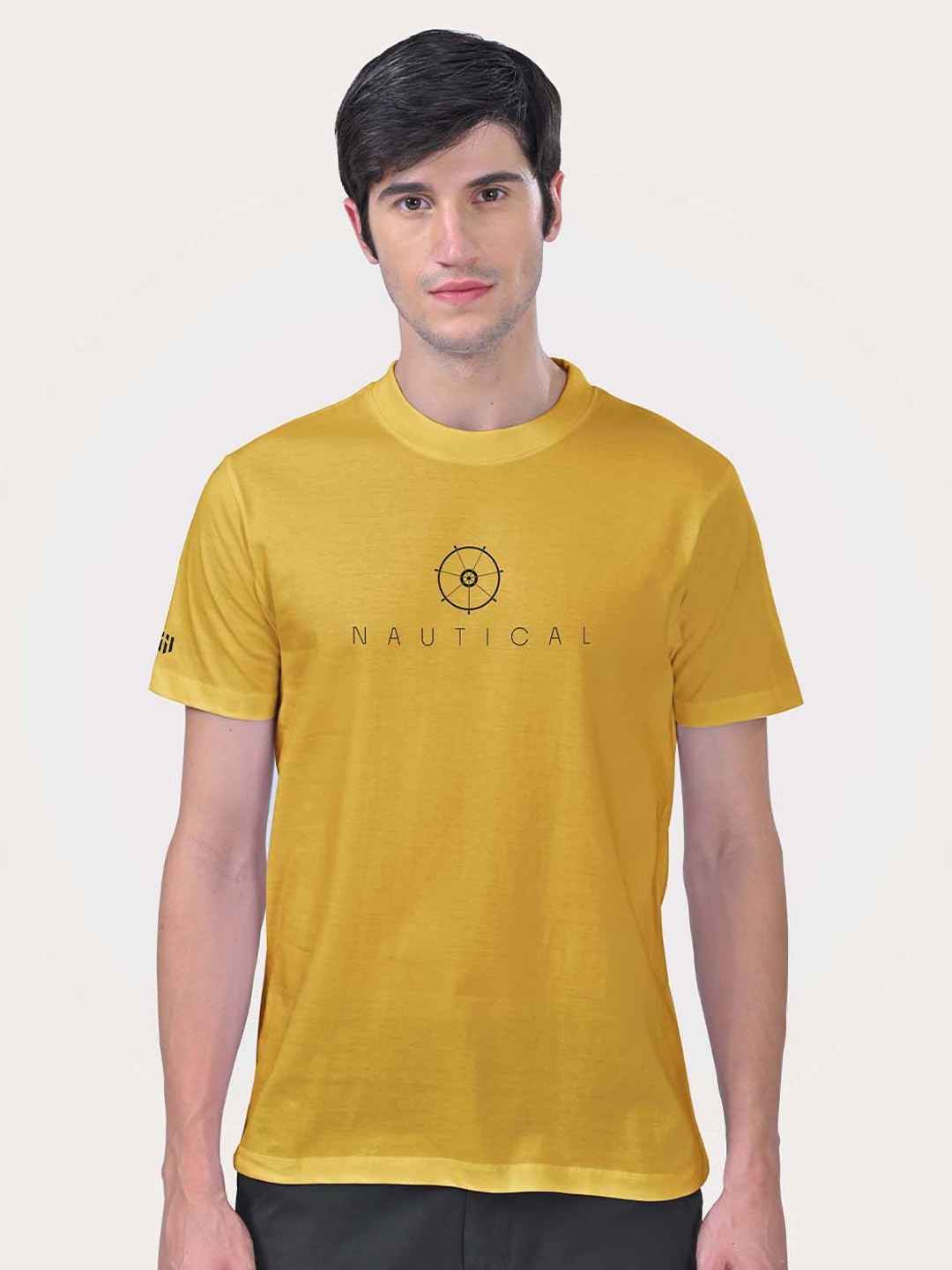 

Aero Armour Unisex Printed Applique T-shirt, Yellow