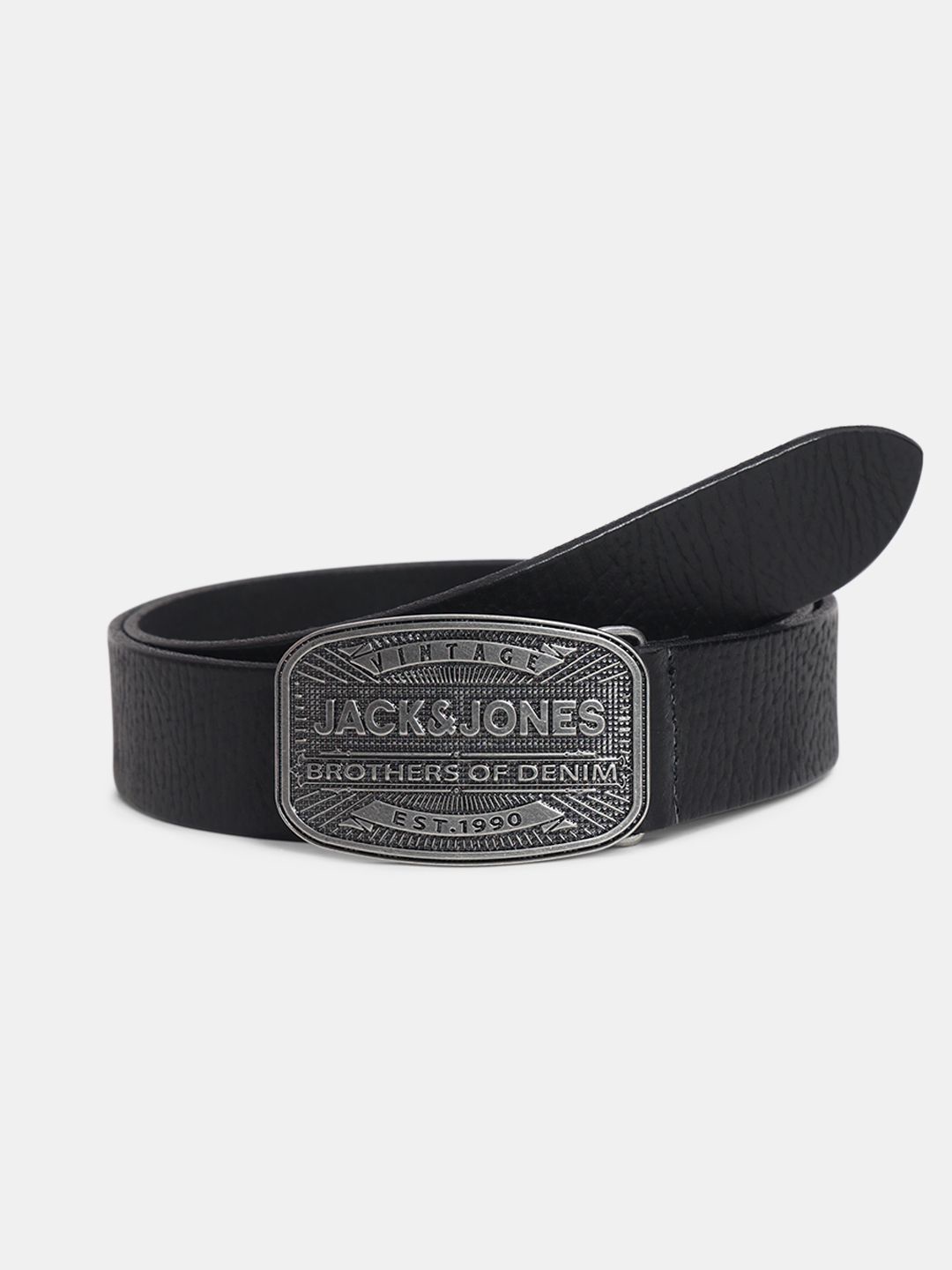 

Jack & Jones Men Leather Belt, Black