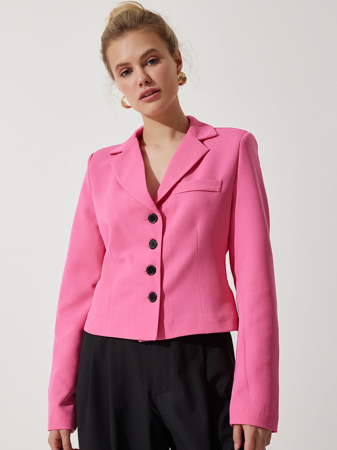 

Happiness istanbul Women Crop Tailored Jacket, Na