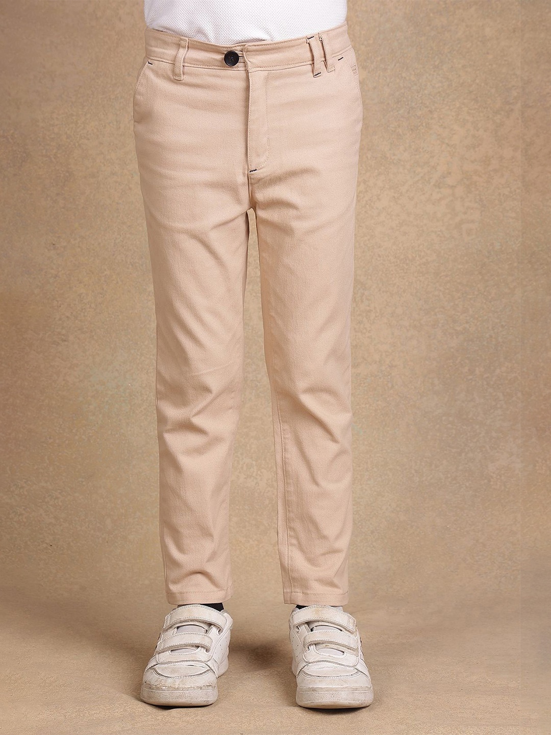 

One Friday Boys Relaxed Solid Trouser, Beige