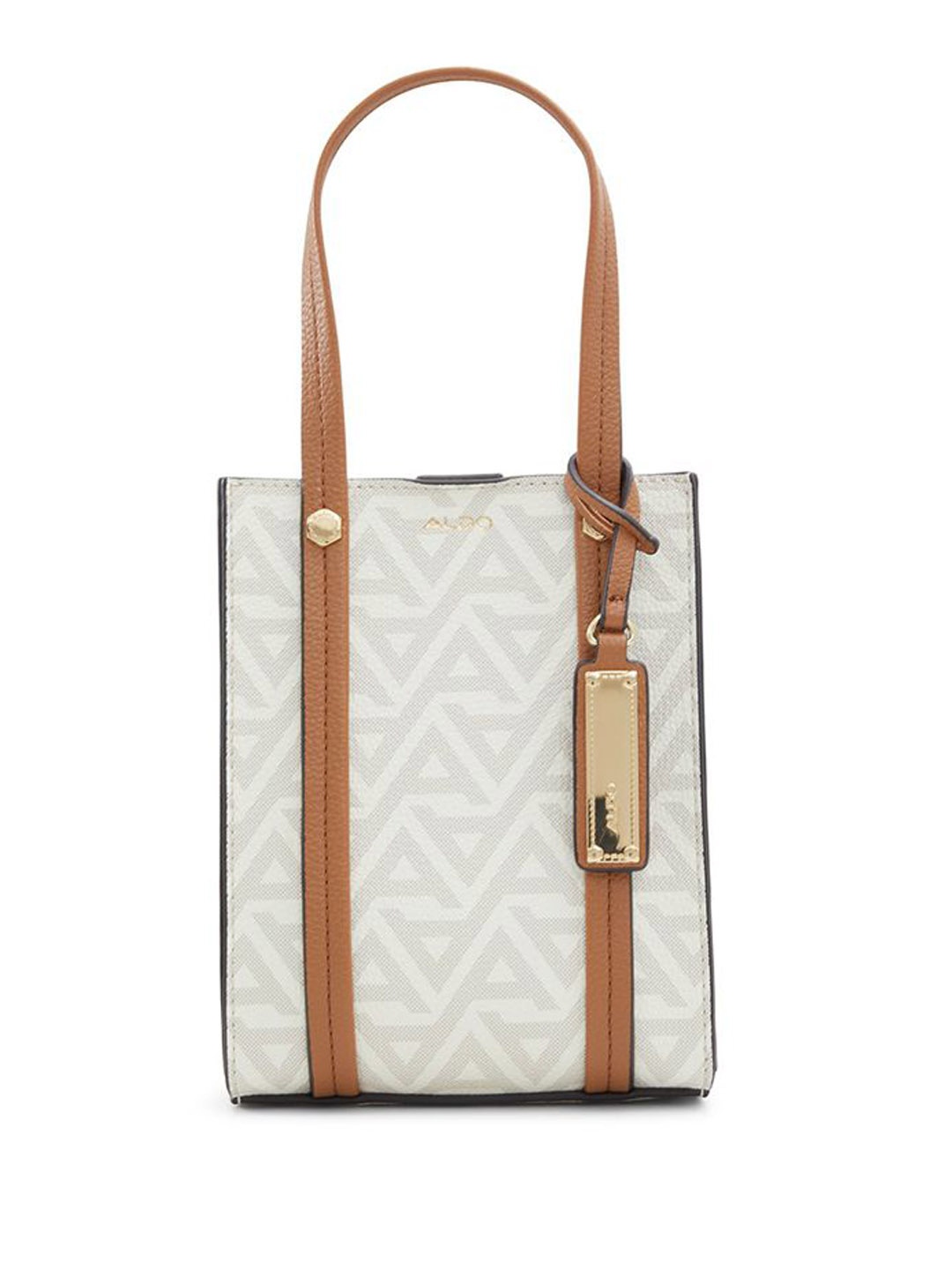 

ALDO Textured Structured Handheld Bag with Quilted, Beige