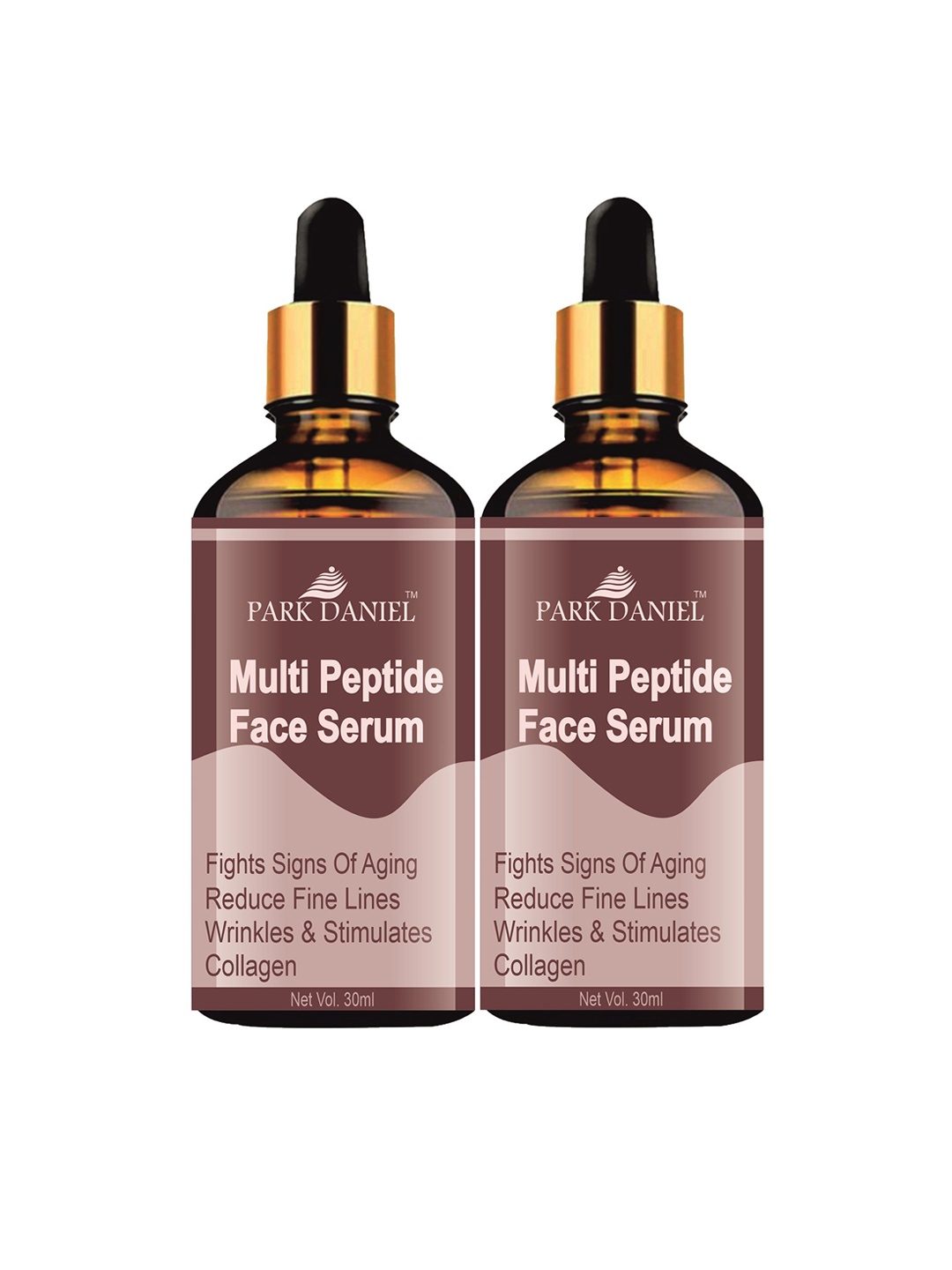 

Park Daniel Set Of 2 Multi Peptide Night Face Serum- 30 ml Each, Brown