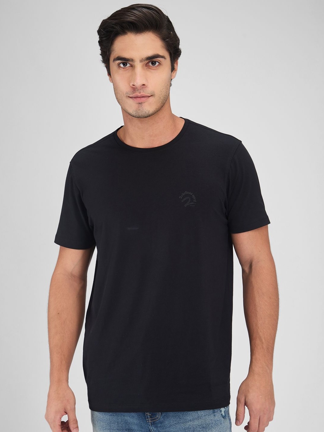 

SPYKAR Men Slim Fit T-shirt, Black