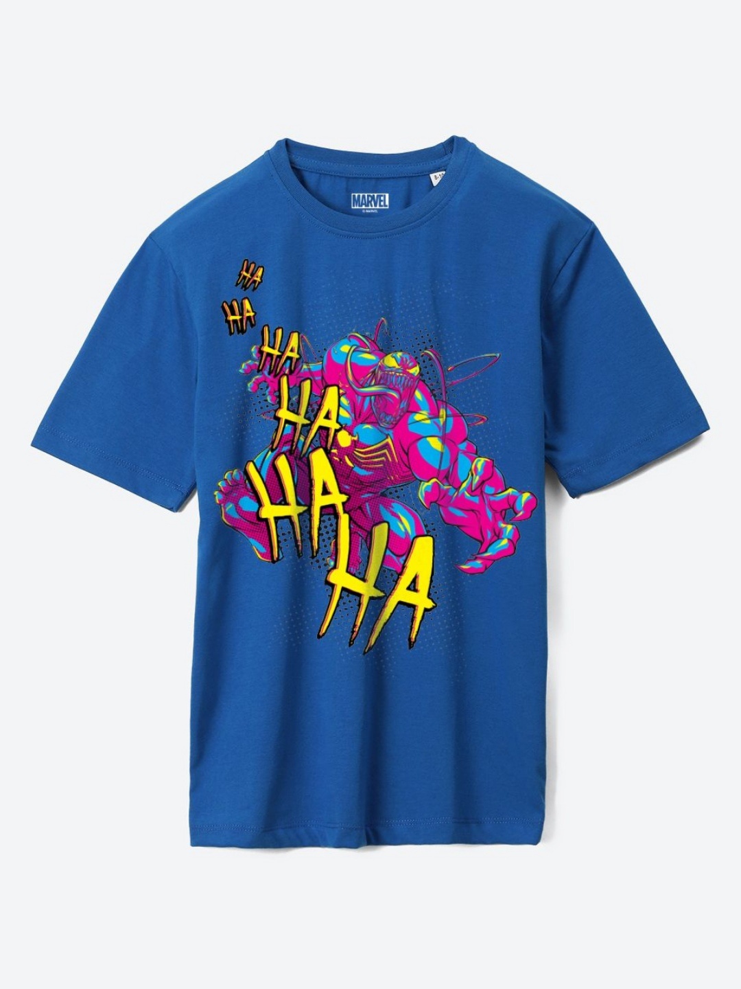 

YK Marvel Boys Printed Pure Cotton Applique T-shirt, Blue