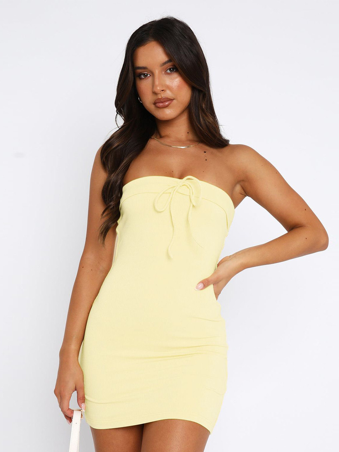 

HERE&NOW Bodycon Mini Dress, Yellow