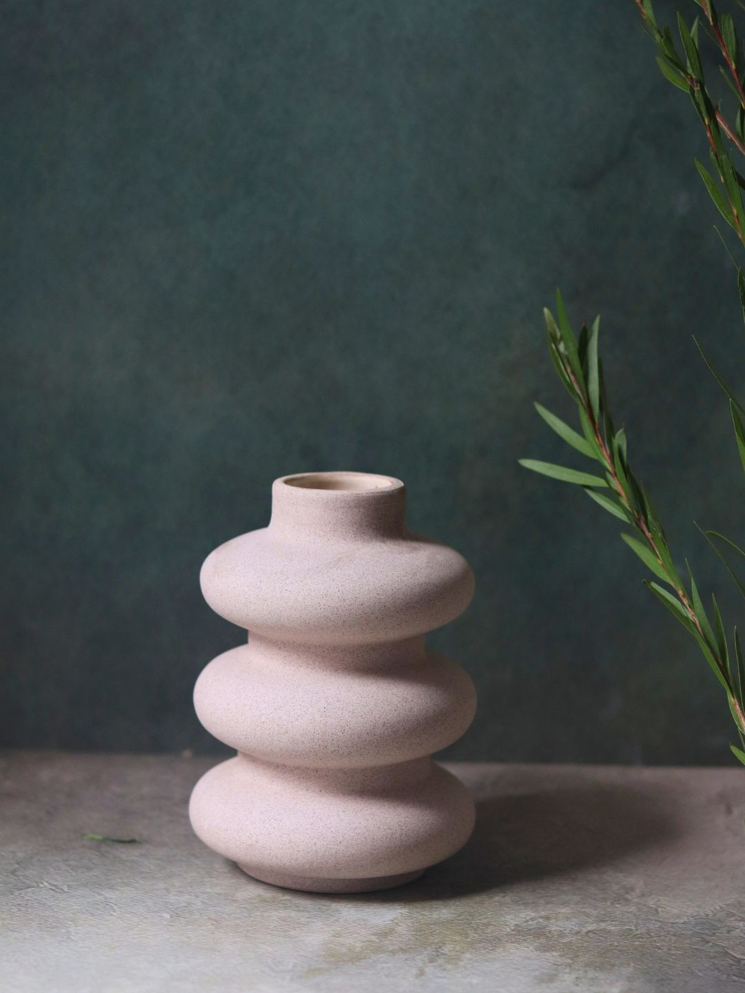 

WEAVING HOMES Beige Ceramic Flower Vase