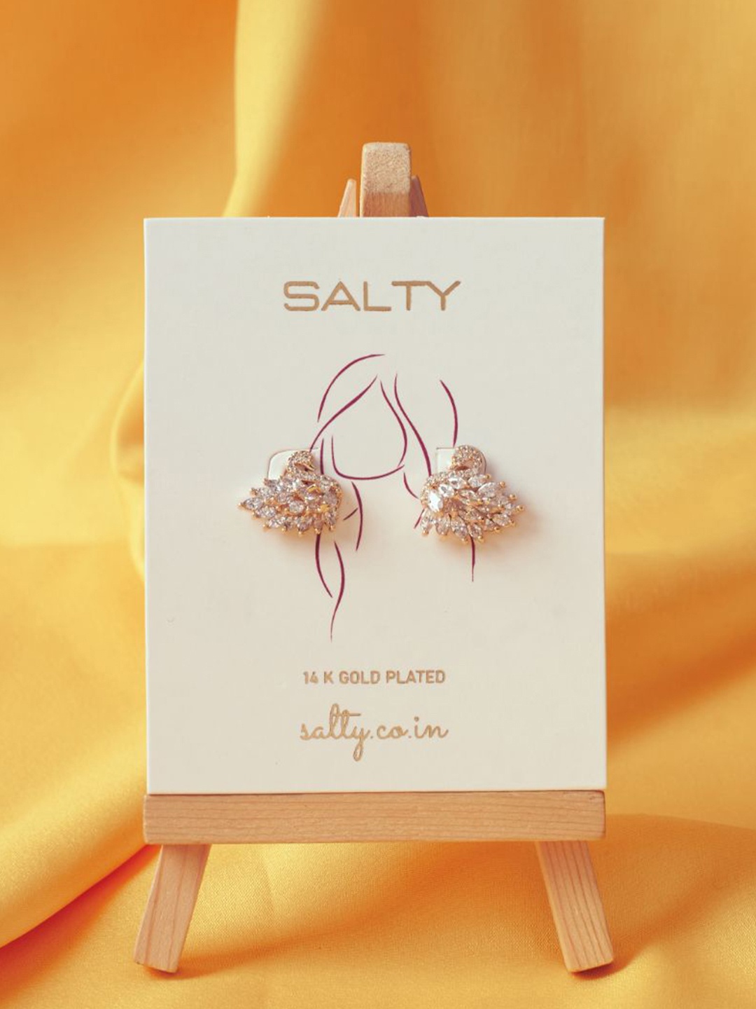 

SALTY Gold Plated Contemporary Studs