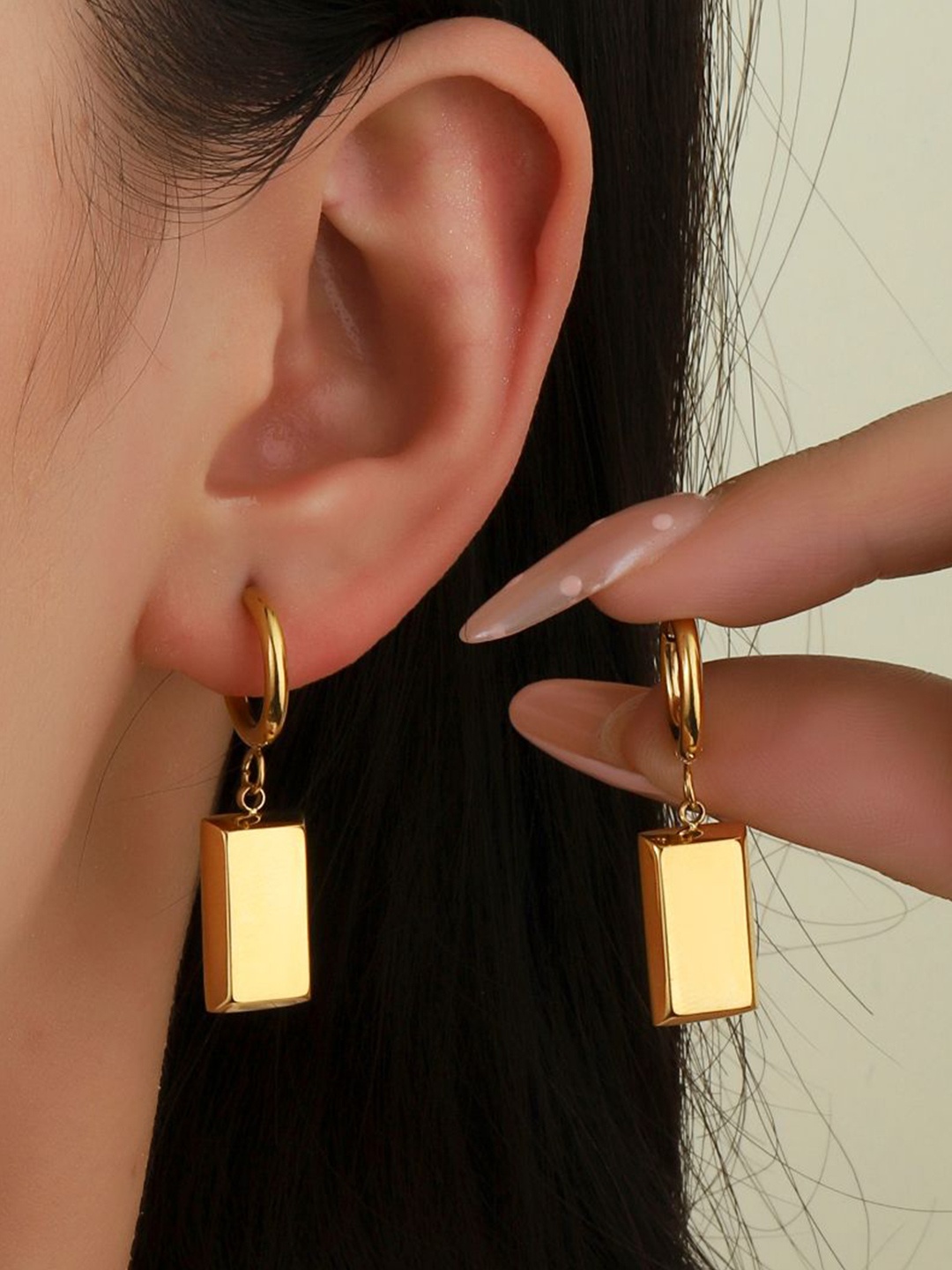 

SALTY Contemporary Drop Earrings, Gold