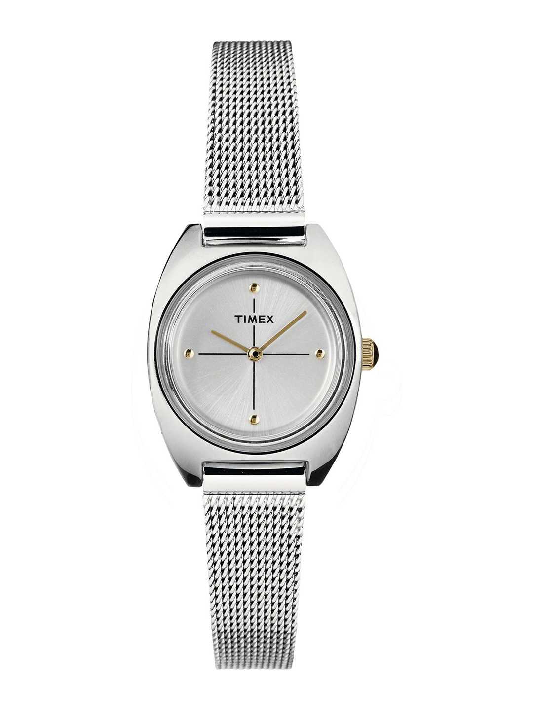 

Timex Women Brass Mother of Pearl Dial & Stainless Steel Bracelet Style Straps Analogue Watch TW2T37700UJ, Silver