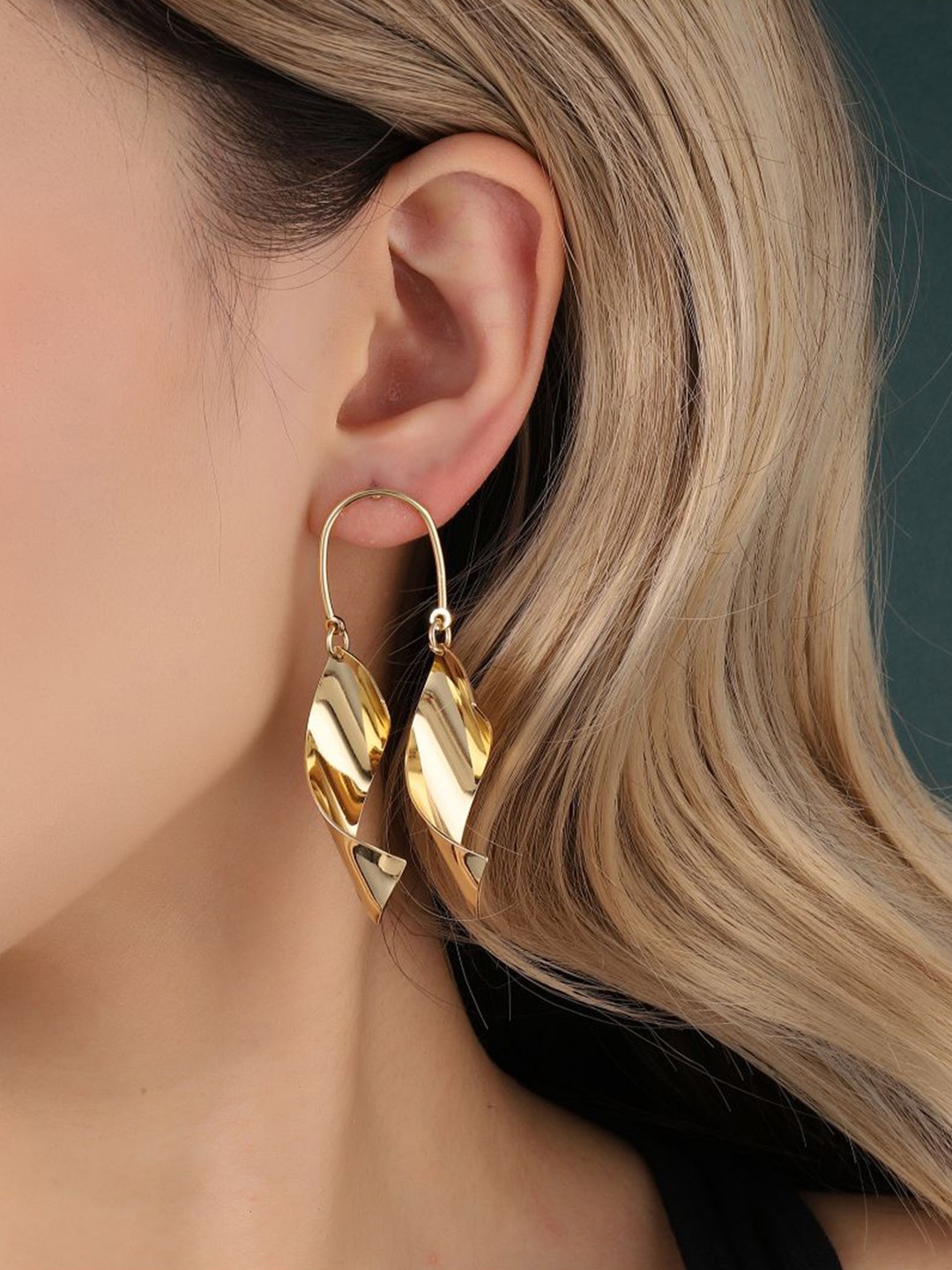 

SALTY Contemporary Drop Earrings, Gold