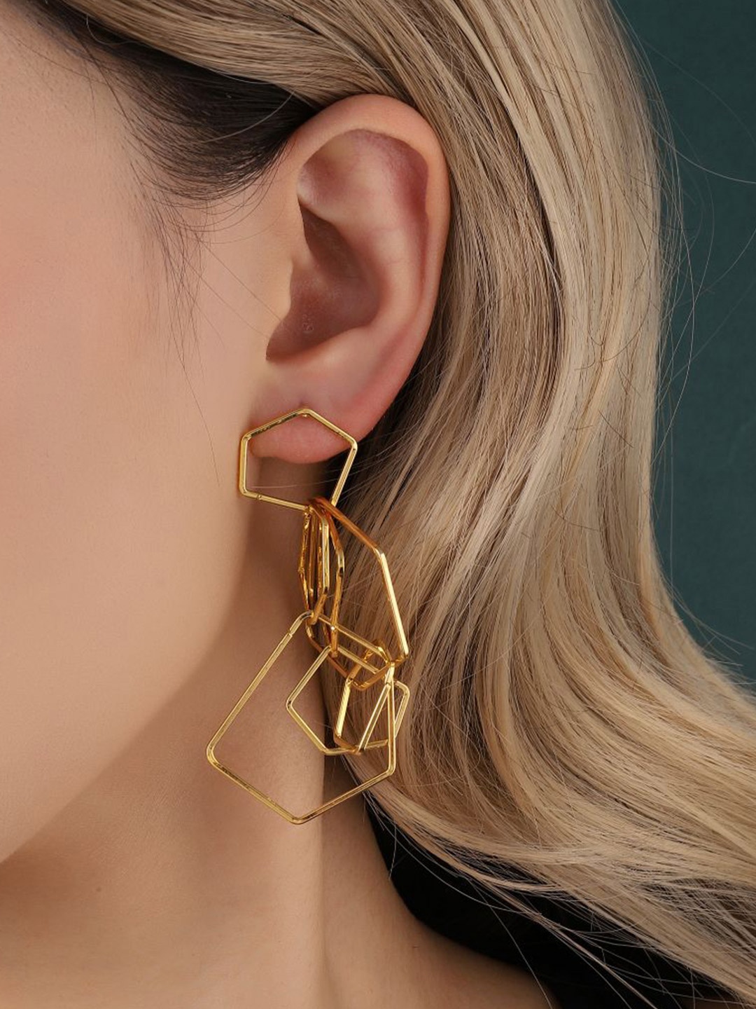 

SALTY Prismy Contemporary Drop Earrings, Gold