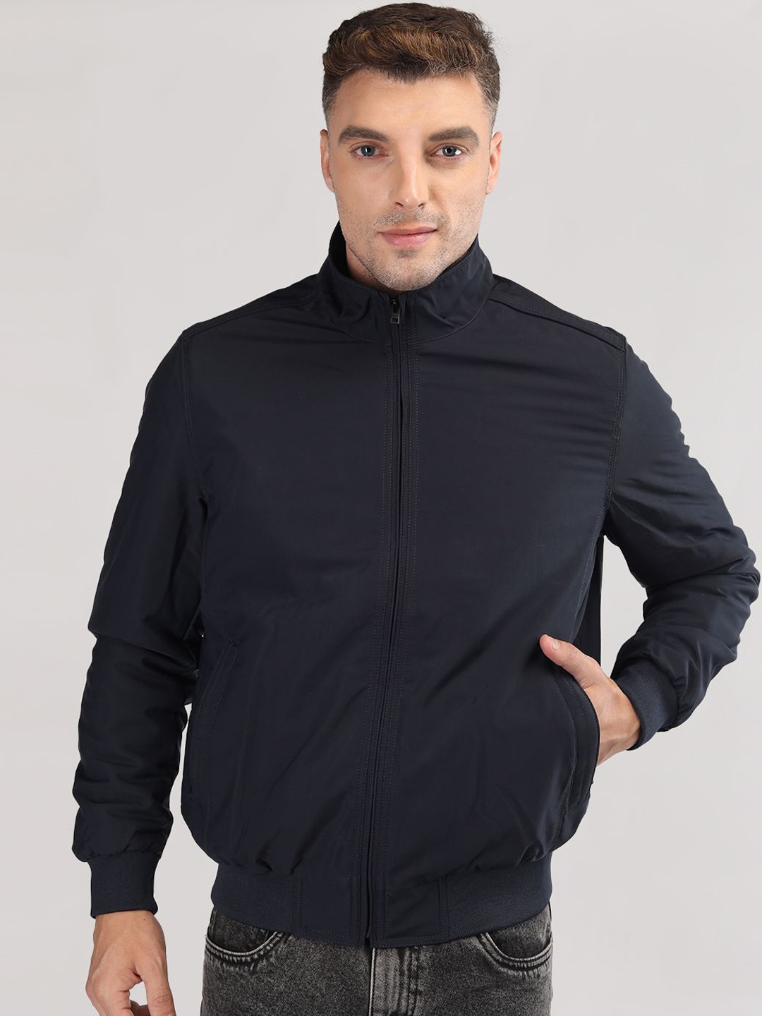 

LURE URBAN Men Outdoor Puffer Jacket, Navy blue