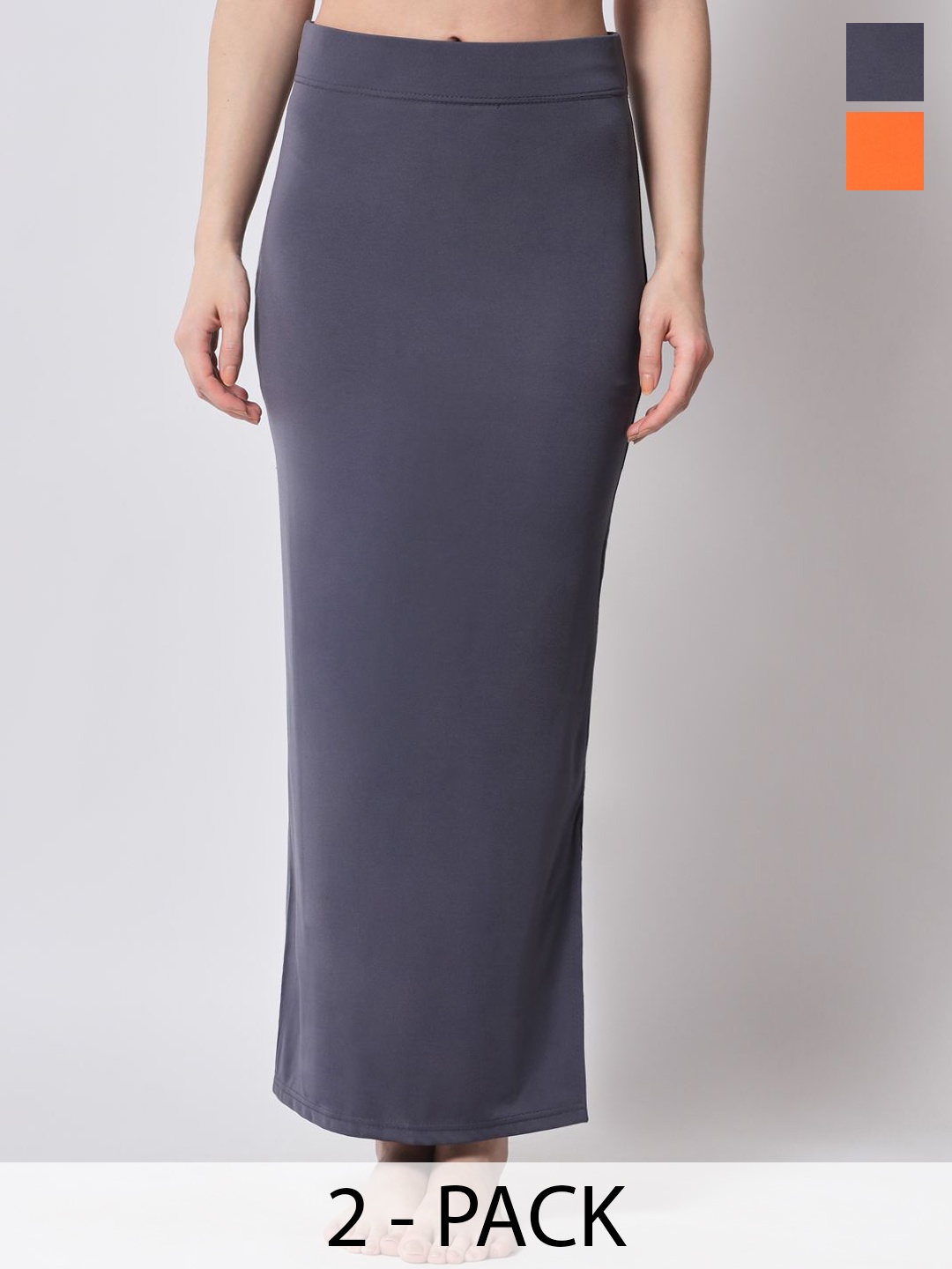 

SELETA Pack Of 2 Assorted Saree Shapewear With Side Slit