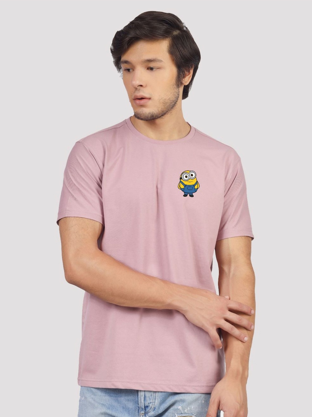 

Greylongg Men Sports Printed Applique T-shirt, Purple