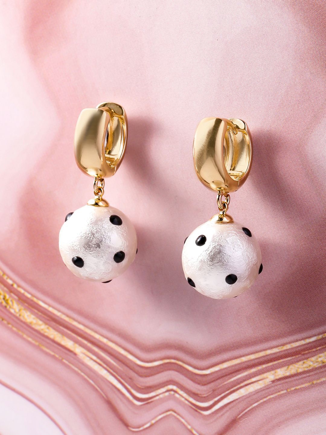 

Rubans 18K Gold-Plated Polka Dot Sphere Drop Earrings