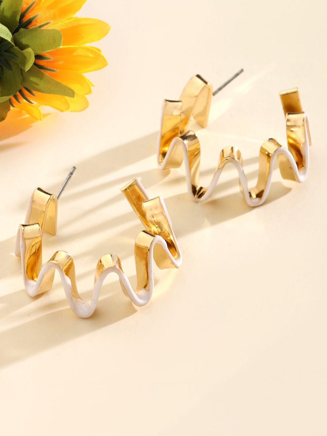 

SALTY Contemporary Half Hoop Earrings, Gold