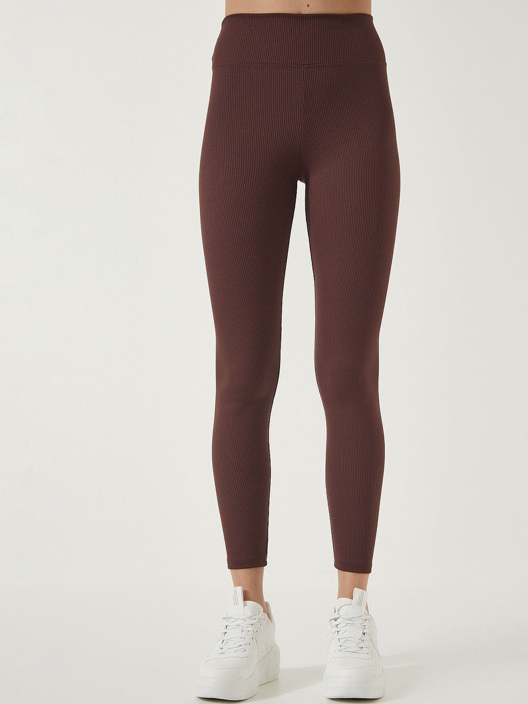 

Happiness istanbul Women High Rise Ankle Length Tights, Brown