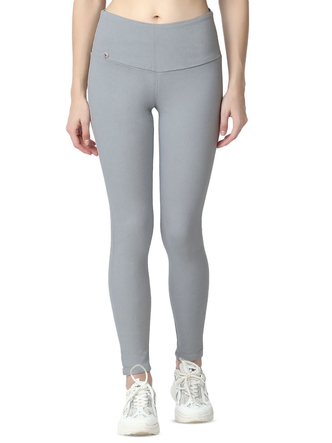 

3BUTTERFLIES Skinny-Fit High Rise Tights, Grey
