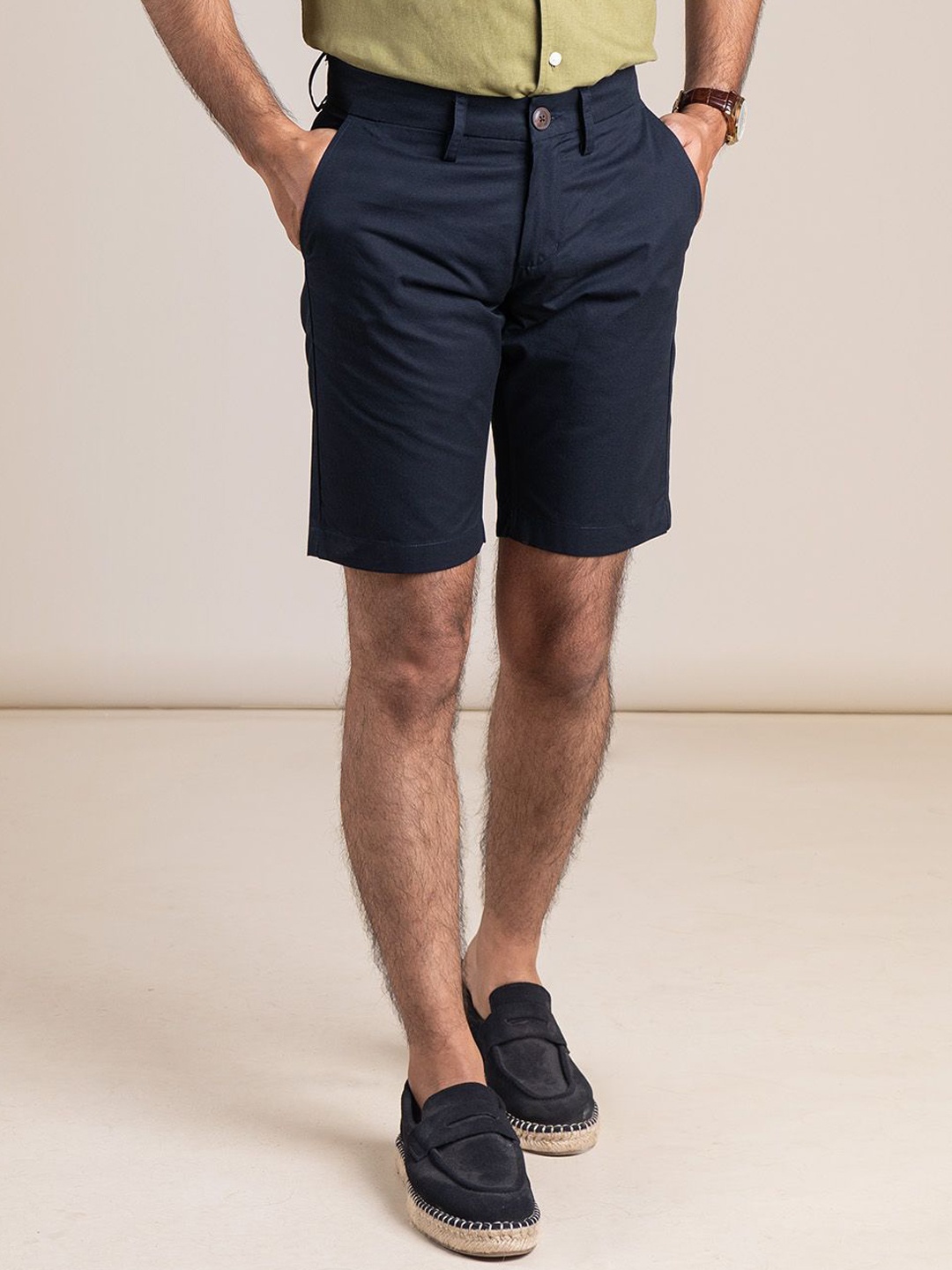 

Monks of Method Men Chino Regular Fit Shorts, Navy blue