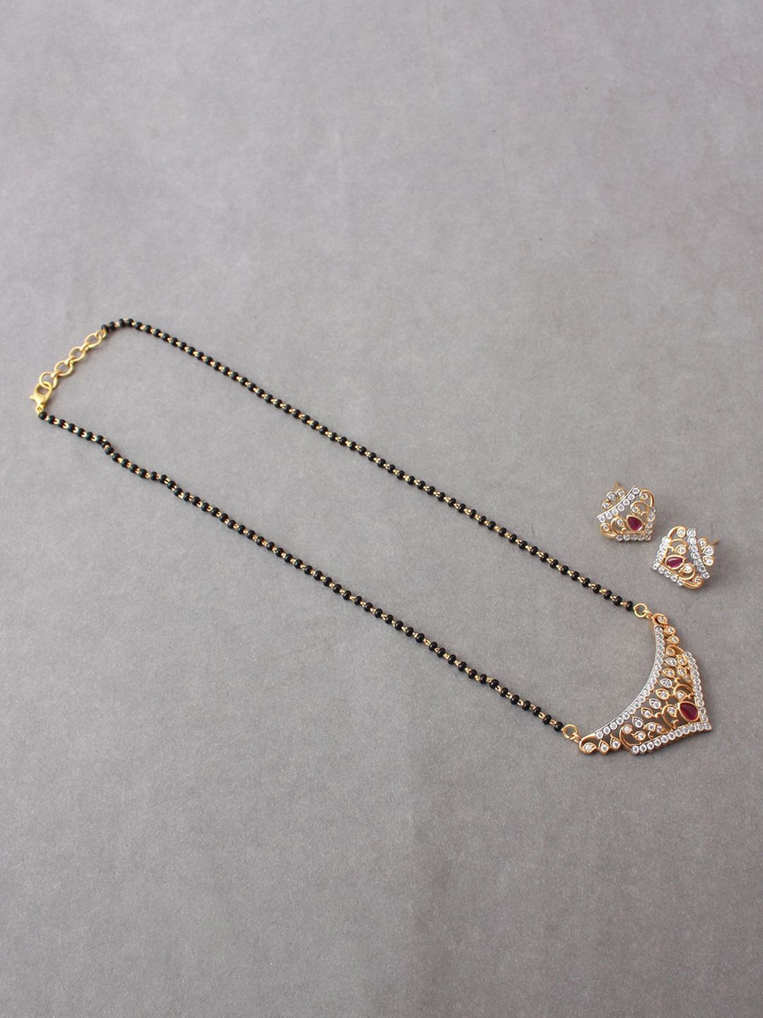 

Mirana Gold-Plated Artificial Stones Mangalsutra
