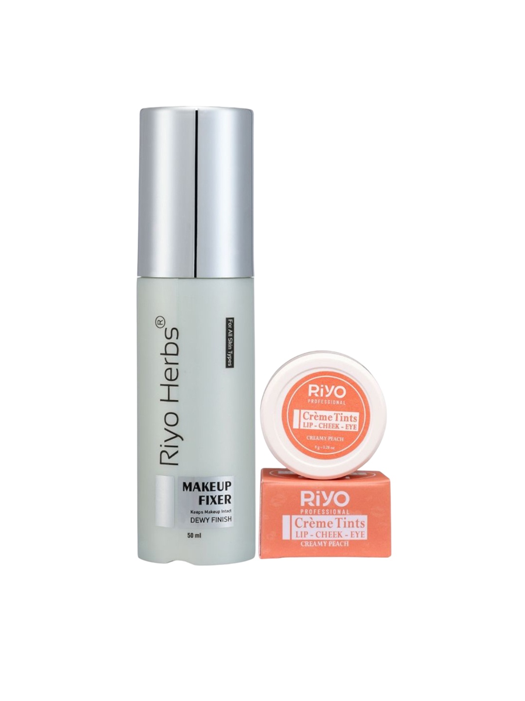 

Riyo Herbs Dewy Makeup Fixer 50ml & Crme Tint Creamy 8g, Transparent