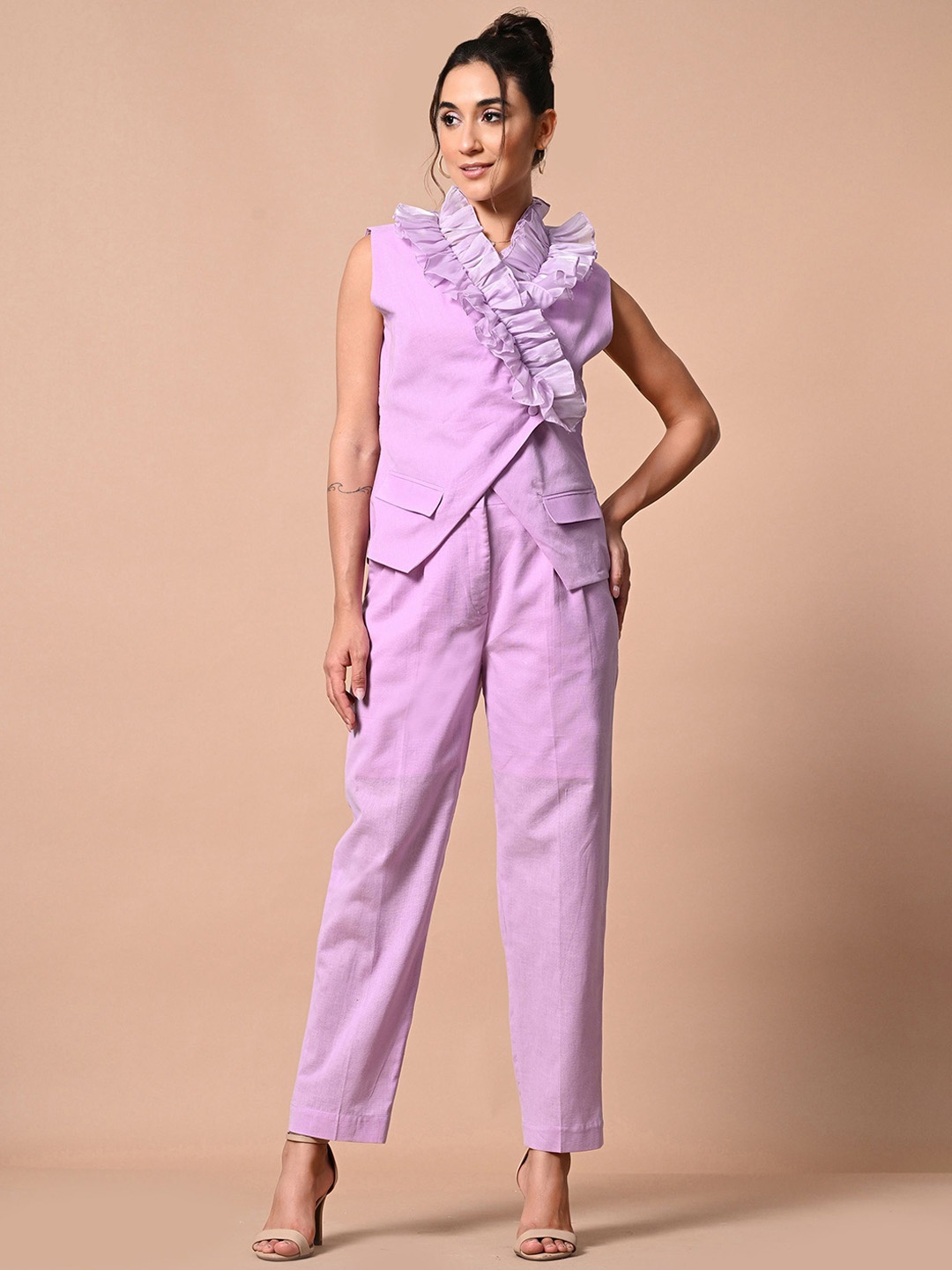 

PANKH Coat & Trousers Co-Ord, Purple