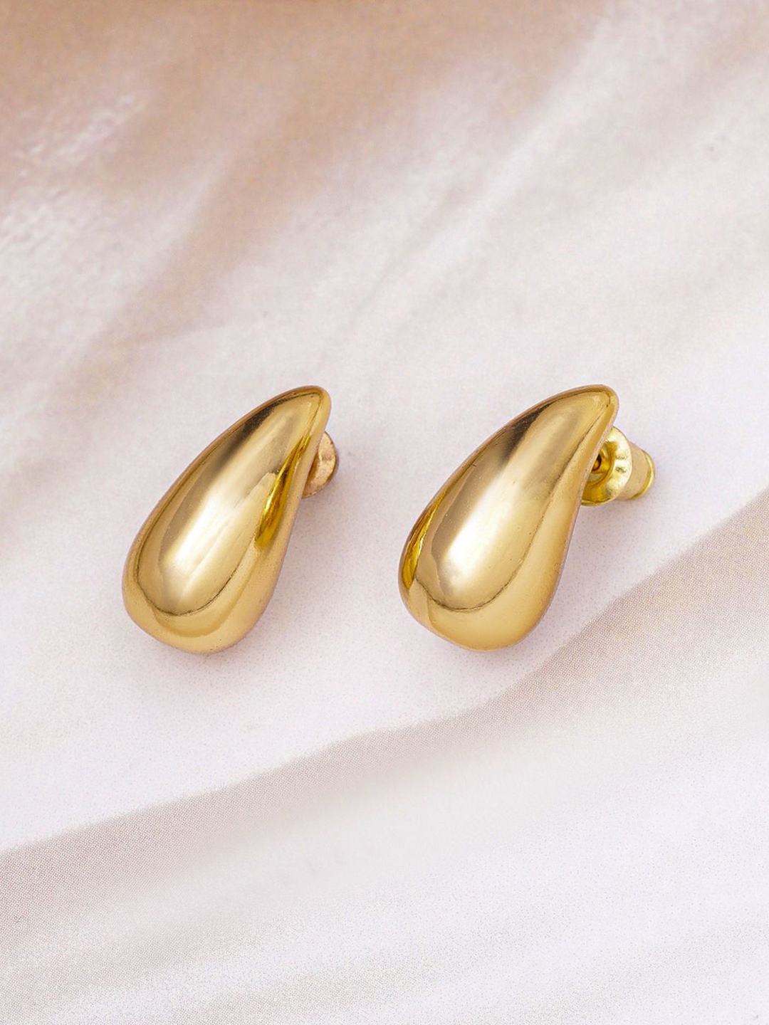 

Rubans 18K Gold Plated Stainless Steel Tarnish-Free Waterproof Demi-Fine Stud Earrings
