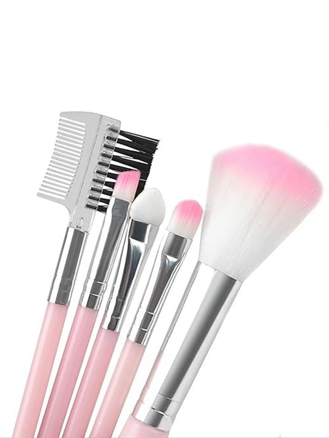 

YELGO Set Of 5 Bristle Makeup Brush Kit, Pink