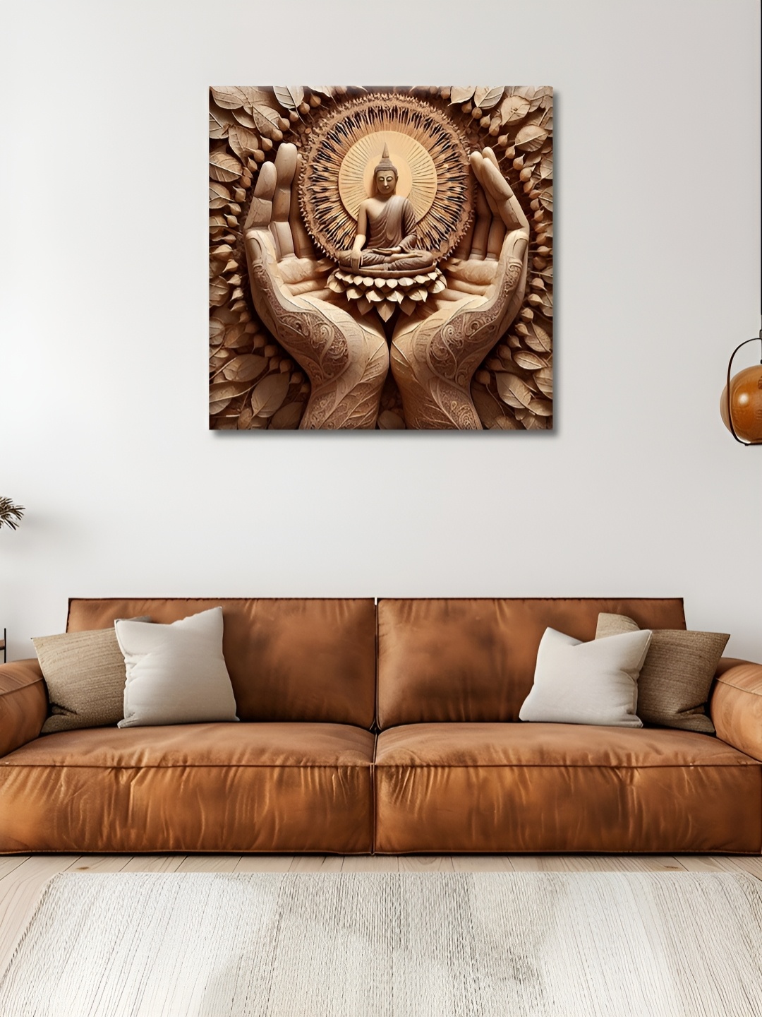 

OLIVE TREE Brown Canvas Religious Wall Art
