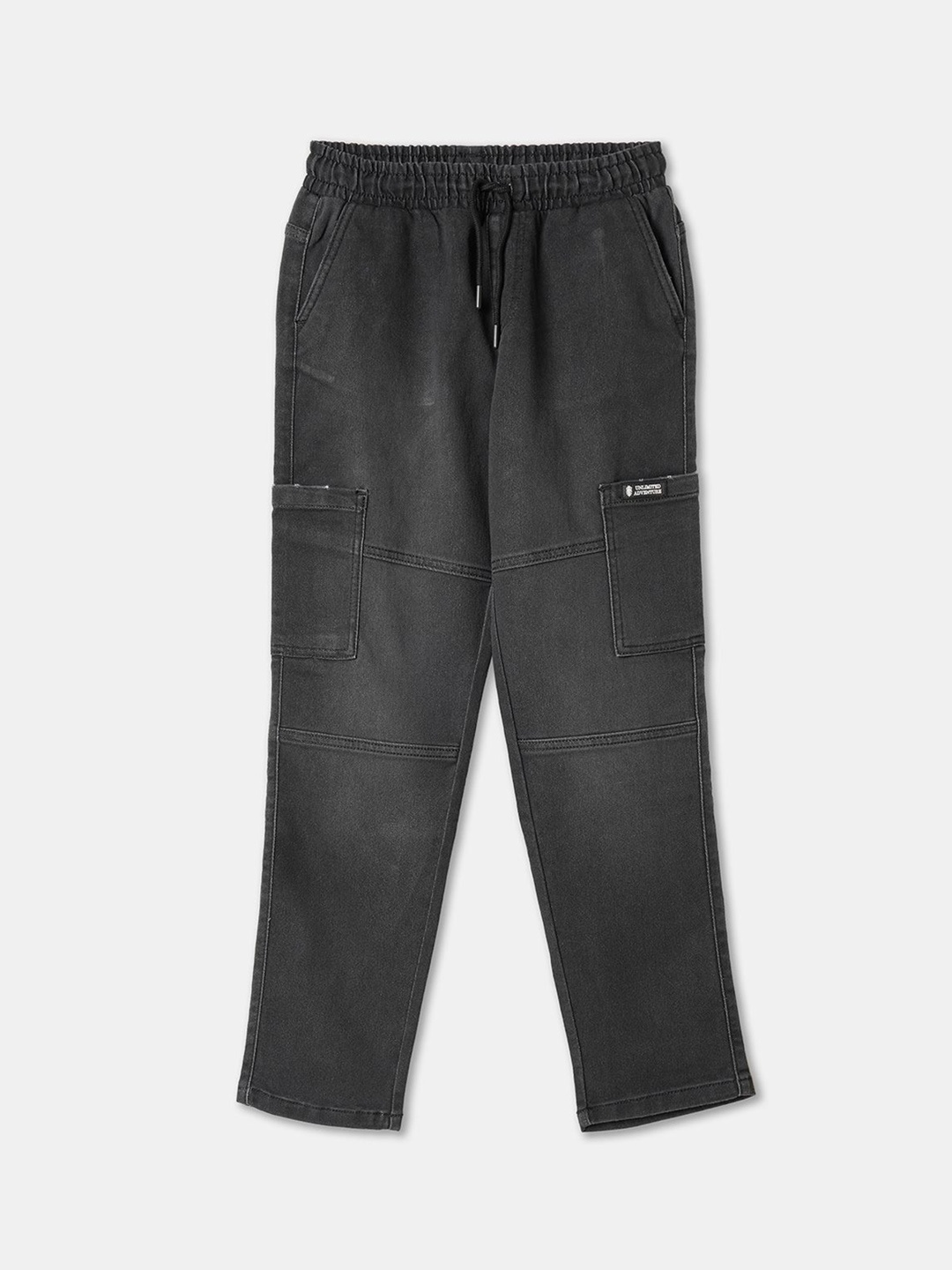 

R&B Boys Mid-Rise Track Pants, Grey