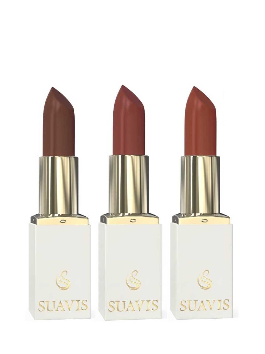 

SUAVIS Set Of 2 Infinitely Matte Long Lasting Lipstick - 8gm - 102, 112, Nude